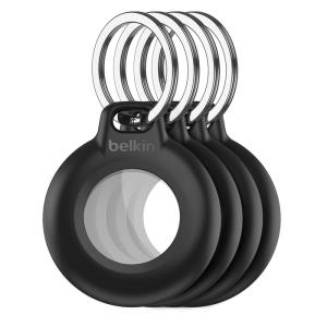 Airtag Waterproof Keyring 4pk Black