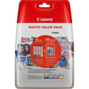 Ink Cartridge - Photo Value Pck Blistered Cli-571xl C/m/y/bk W/o Sec
