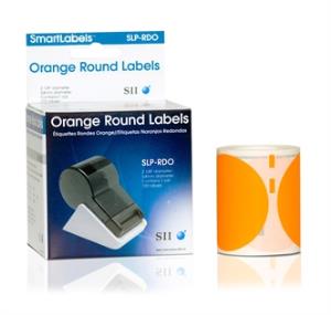 Round Labels Fluorescent Orange Slp-rdo