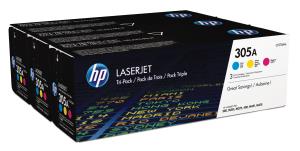 Toner Cartridge - No 305A - CMY - 3 Pack