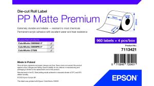 Pp Matte Label Premium, Die-cut Roll, 76mm X 127mm, 960 Labels