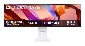 UltraWide Curved Monitor - 49U950A-W - 49in - Dual QHD 5120 z 1440 (32:9) - USB-C/ HDMI/ DisplayPort/ Stereo Speakers - White
