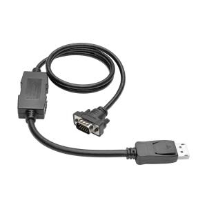 TRIPP LITE DisplayPort 1.2 to VGA Active Adapter Cable DP w/ Latches to HD15 (M/M) 1920x1200/1080p 3 ft 91cm