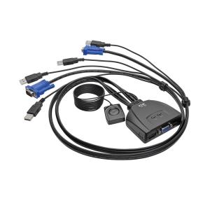 TRIPP LITE 2-Port USB/VGA Cable KVM Switch with Cables and USB Peripheral Sharing