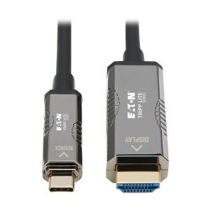 TRIPP LITE High-Speed USB-C to HDMI Fiber Active Optical Cable (AOC) - UHD 4K 60 Hz, HDR, CL3 Rated, Black, 20m