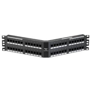 Dp5e Angled Cat 5e Punchdown Patch Panel 48 Ports, 2ru, Black