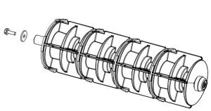 Media Supply Hub Assembly (metal) For H8 (dpr78-2623-21)