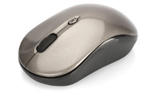 Wireless Optical Notebook Mouse 2.4GHz 800/1200/1600 DPI Nano Receiver, Color: black