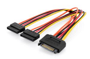 ASSMANN Internal Y-power supply cable M/F/F, 0.3m SATA 15-pin - 2x SATA 15-pin
