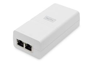 Gigabit Ethernet PoE Injector, 802.3af. white 802.3af. 15.4 W small housing. white
