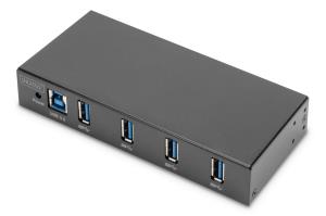 USB 3.0 HUB - 4 Port - Industrial Metal 15-kV ESD Table Wall DIN Rail mount