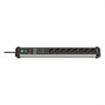 Brennenstuhl 1391010800 power extension 3 m 8 AC outlet(s) Indoor Black, Silver