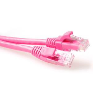 Patch cable - CAT6A - U/UTP - 3m - Pink