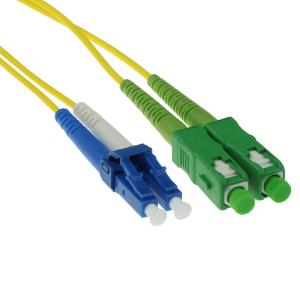 Sc/apc8 - Lc/pc 9/125m Os1 Duplex Fiber Optic Patch Cable 3m