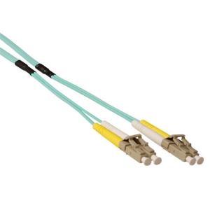 Fiber Optic Patch Cable Lc-lc 50/125m Om3 Duplex Ruggedized 20m Aqua