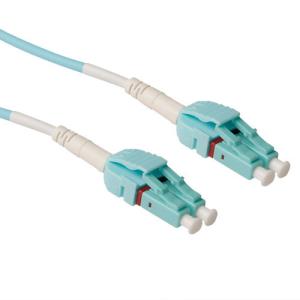 Fiber Optic Patch Cable Lc-lc 50/125m Om3 Uniboot Duplex 50cm Aqua