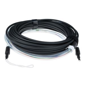 Fiber Optic Cable Multimode 50/125 OM3 indoor/outdoor 8 fibers with LC connectors 10m Aqua