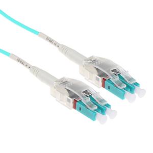 Fiber Optic Cable - Multimode - 50/125 OM3 Polarity - Twist LC - 1m - Aqua