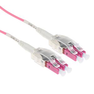 Fiber Optic Cable - Multimode - 50/125 OM4 Polarity - Twist LC - 50cm - Erika Violet