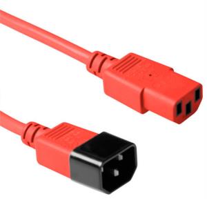 Power Cord C13 - C14 Red 5m