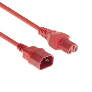Power Cord C14 to C15 Red 2m