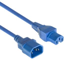 Power Cord C14 to C15 Blue 2m