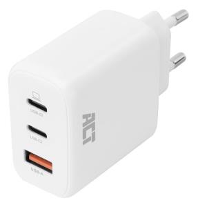 USB-C/USB-A Charger 65W 3-port with Power Delivery PPS QuickCharge and GanFast