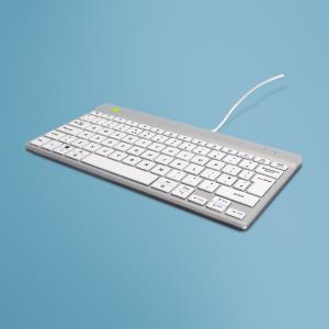 Compact Break ergonomic - Keyboard - Wired - White - Qwerty Uk